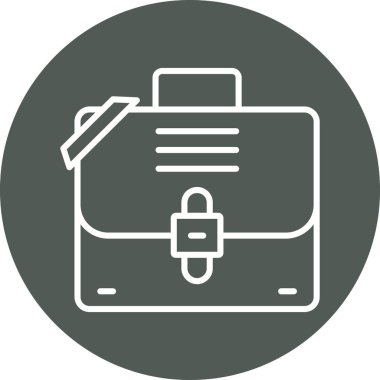 Bavul. Web simgesi basit illüstrasyon