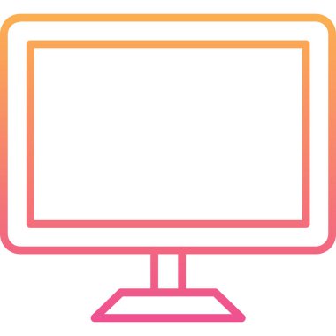 Ekran simgesini izle. vektör illüstrasyonu