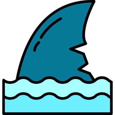 Köpekbalığı ikonu. Basit resimleme