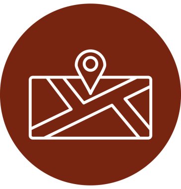 harita simgesi vektör illüstrasyonu