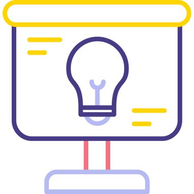 ampul simgesi, modern vektör illüstrasyon tasarımı