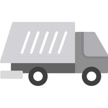 kamyon düz vektör simgesi