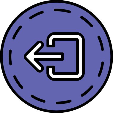 ok geri simgesi ile doldurulmuş - taslak biçimi