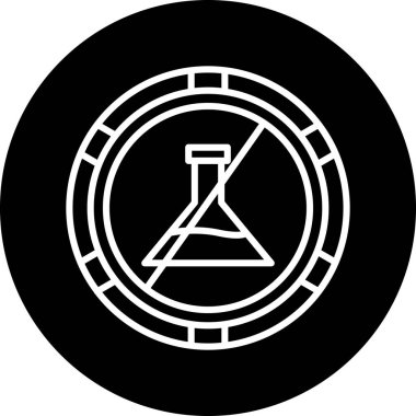 Bir kimyasal tüp simgesinin vektör çizimi