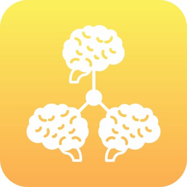 beyin ikonu vektör illüstrasyonu