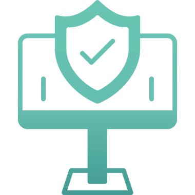 Güvenlik. Web simgesi basit illüstrasyon