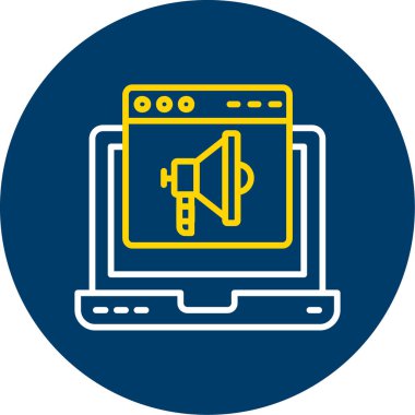 İmleci olan bilgisayar ekranı. Web simgesi basit illüstrasyon