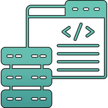 veri veritabanı simgesi, vektör illüstrasyonu