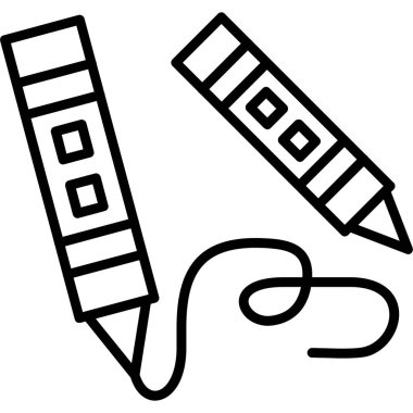 kalem ve cetvel vektör simgesi tasarımı