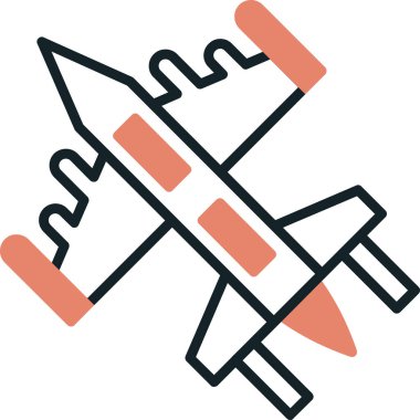 Roket ikonu. Vektör illüstrasyonu