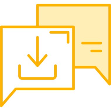 Konuş. Web simgesi basit illüstrasyon