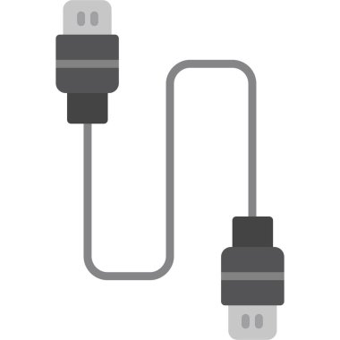 usb simgesi. Web tasarımı için basit kablo vektör simgesi çizimi