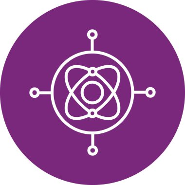 atom simgesi vektör illüstrasyonu