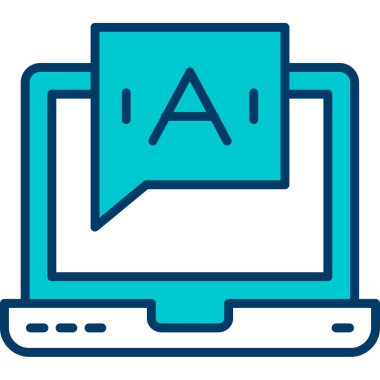 Dizüstü bilgisayar simgesi vektör çizimi