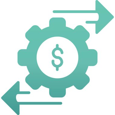 Mali Ayarlar düz vektör simgesi