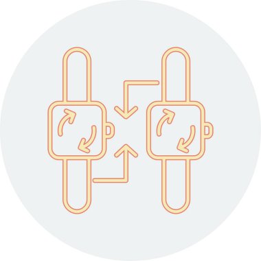 Çember simgesindeki bir grup insanın vektör çizimi