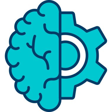 Beyin zihin zekası simgesi - özet biçimi