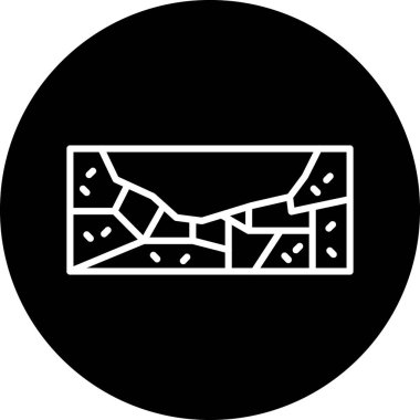 Bir dairenin siyah beyaz simgesinin vektör çizimi