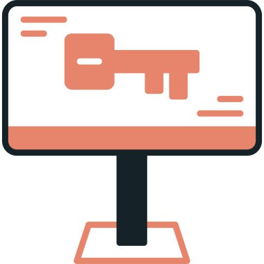 Bilgisayar. Web simgesi basit tasarım