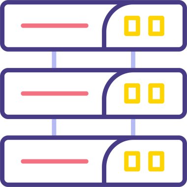 Sunucu. Web simgesi basit illüstrasyon