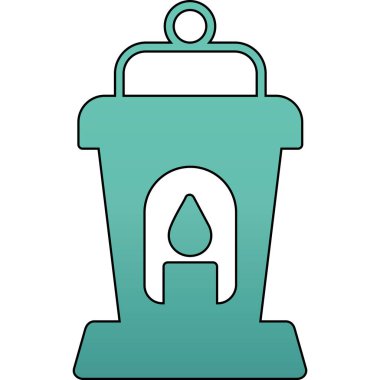 kamp ikonu vektör illüstrasyonu