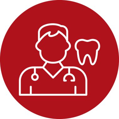 diş hekimi simge vektör çizim