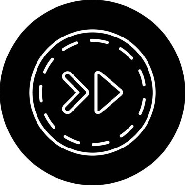 Oynayın. Web simgesi basit illüstrasyon