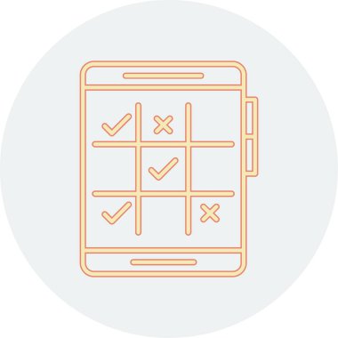 Beyaz arkaplanda izole edilmiş taslak biçimli kontrol listesi simgesi. kontrol listesi sembolü