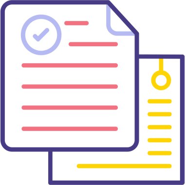 Belge. Web simgesi basit illüstrasyon