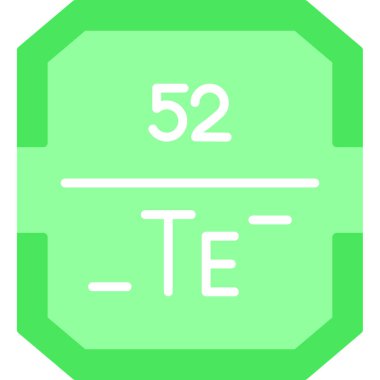 5 sayısının periyodik tablosunun düz tasarım simgesi.