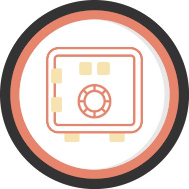 Güvenli simge, vektör illüstrasyonu