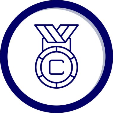 Madalya simgesinin vektör illüstrasyonu