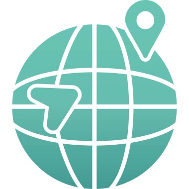 konum haritası pin simgesi doldurulmuş dış hat biçimi