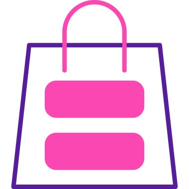 Alışveriş poşeti simgesi, vektör illüstrasyonu