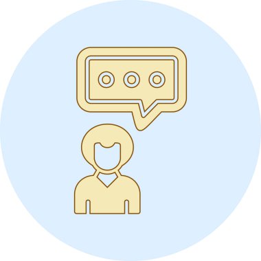 Konuş. Web simgesi basit illüstrasyon