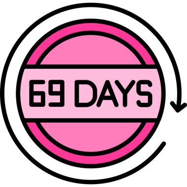 9, 5, 6 gün kaldı, ikon vektör illüstrasyonu.