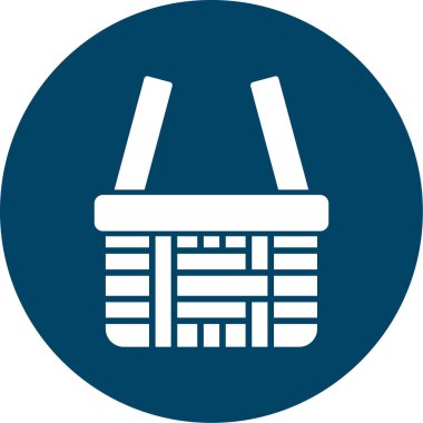 Alışveriş sepeti ikonu. vektör illüstrasyonu