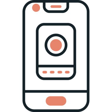 Cep telefonu. Web simgesi vektör illüstrasyonu