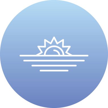 Güneş. Web simgesi basit illüstrasyon