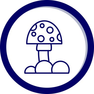 Basit mantar. vektör illüstrasyonu