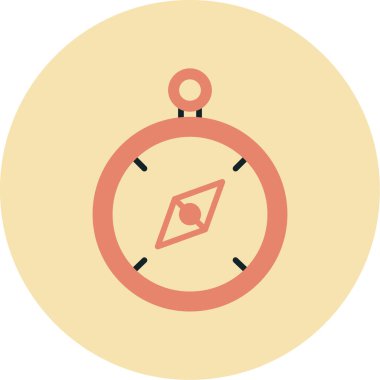 pusula düz vektör simgesi