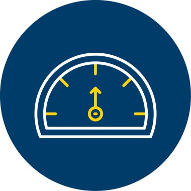 Arka planda izole edilmiş hız dometresi simgesi vektörü