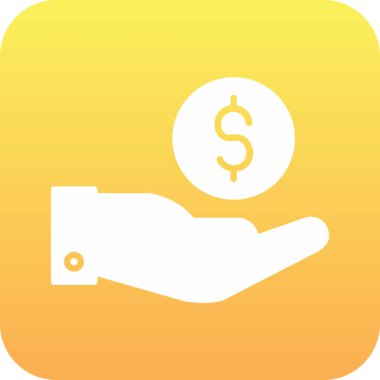 vektör Doları düz simgesi