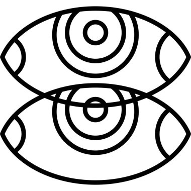 Göz simgesi. Basit resimleme
