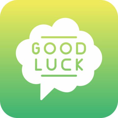 İyi şanslar ikon vektör illüstrasyonu