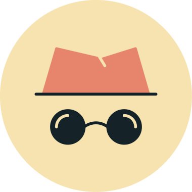 Hasır şapka takan bir adamın vektör çizimi