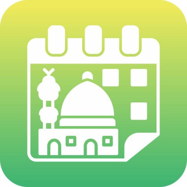 Benzersiz cami vektör simgesi