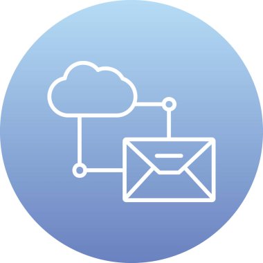 E-posta. Web simgesi basit illüstrasyon