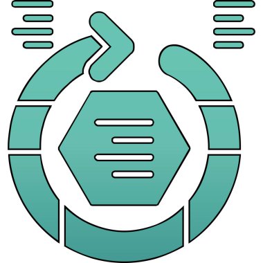 Modern oto tamir simgesinin vektör illüstrasyonu