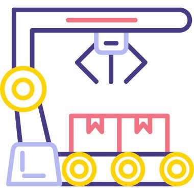 Bir tren simgesinin vektör illüstrasyonu